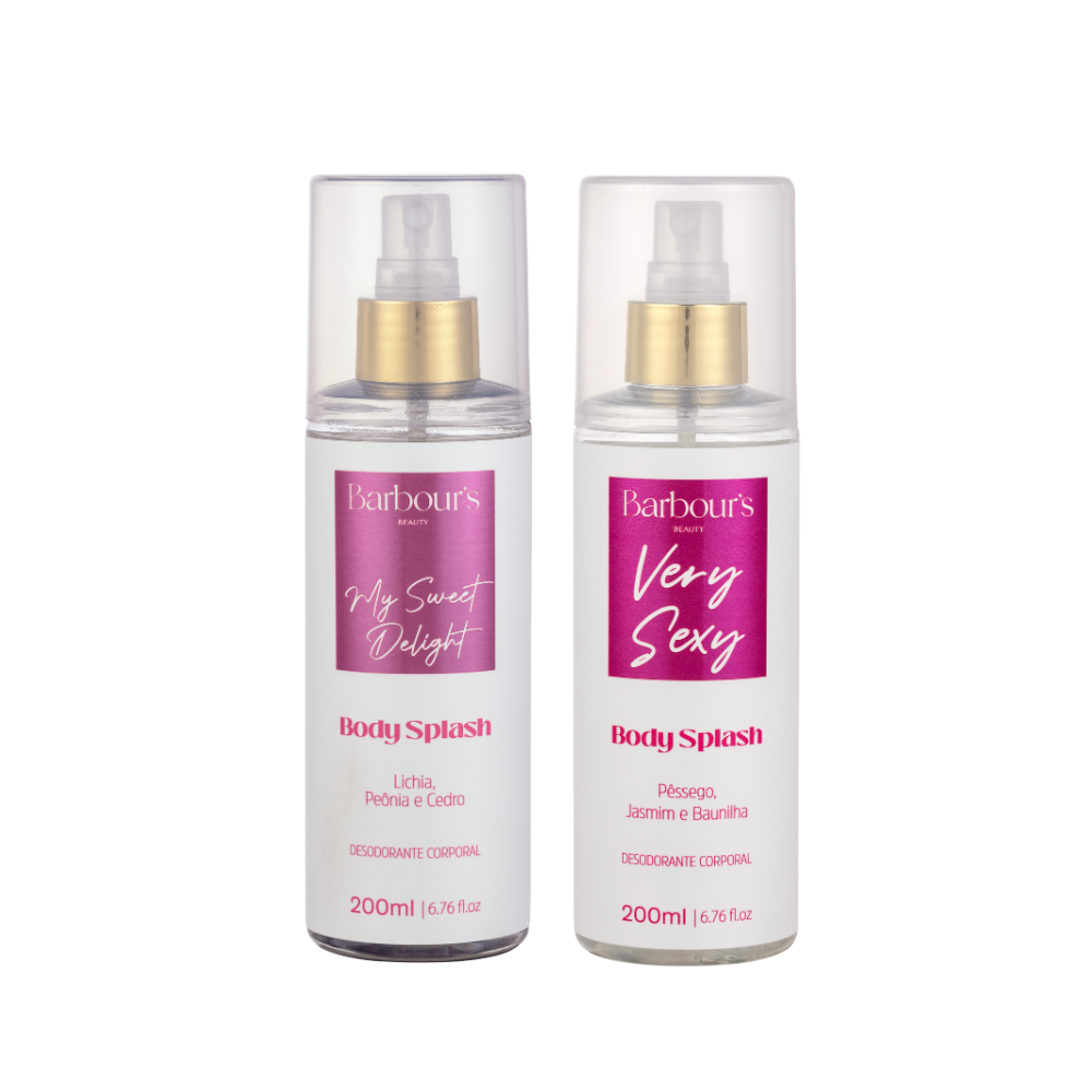 Kit 2 Body Splash Desodorante Colônia 200ml - My Sweet Delight e Very Sexy