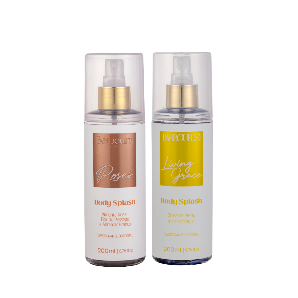 Kit 2 Body Splash Desodorante Colônia 200ml - Roses, Living Grace
