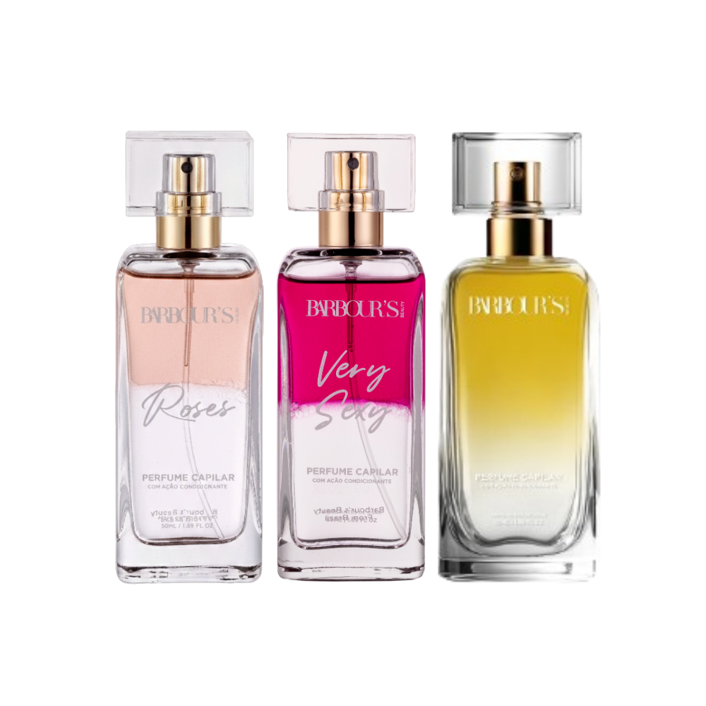 Kit Cabelo Brilhante (3 Perfumes Capilares)