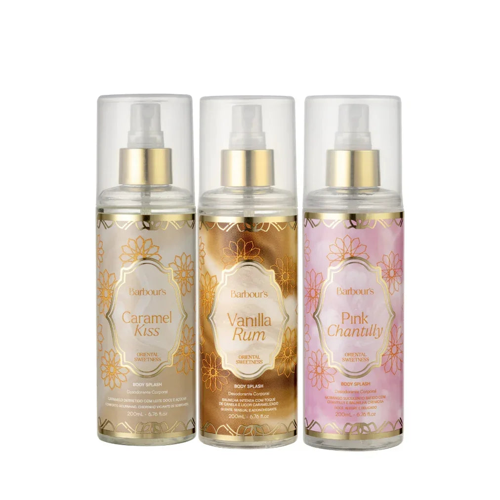 Kit Trio Árabes - Caramel Kiss, Vanilla Rum e Pink Chantilly