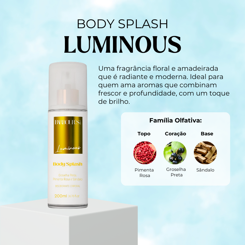 Body Splash Luminous Desodorante Colônia 200ml