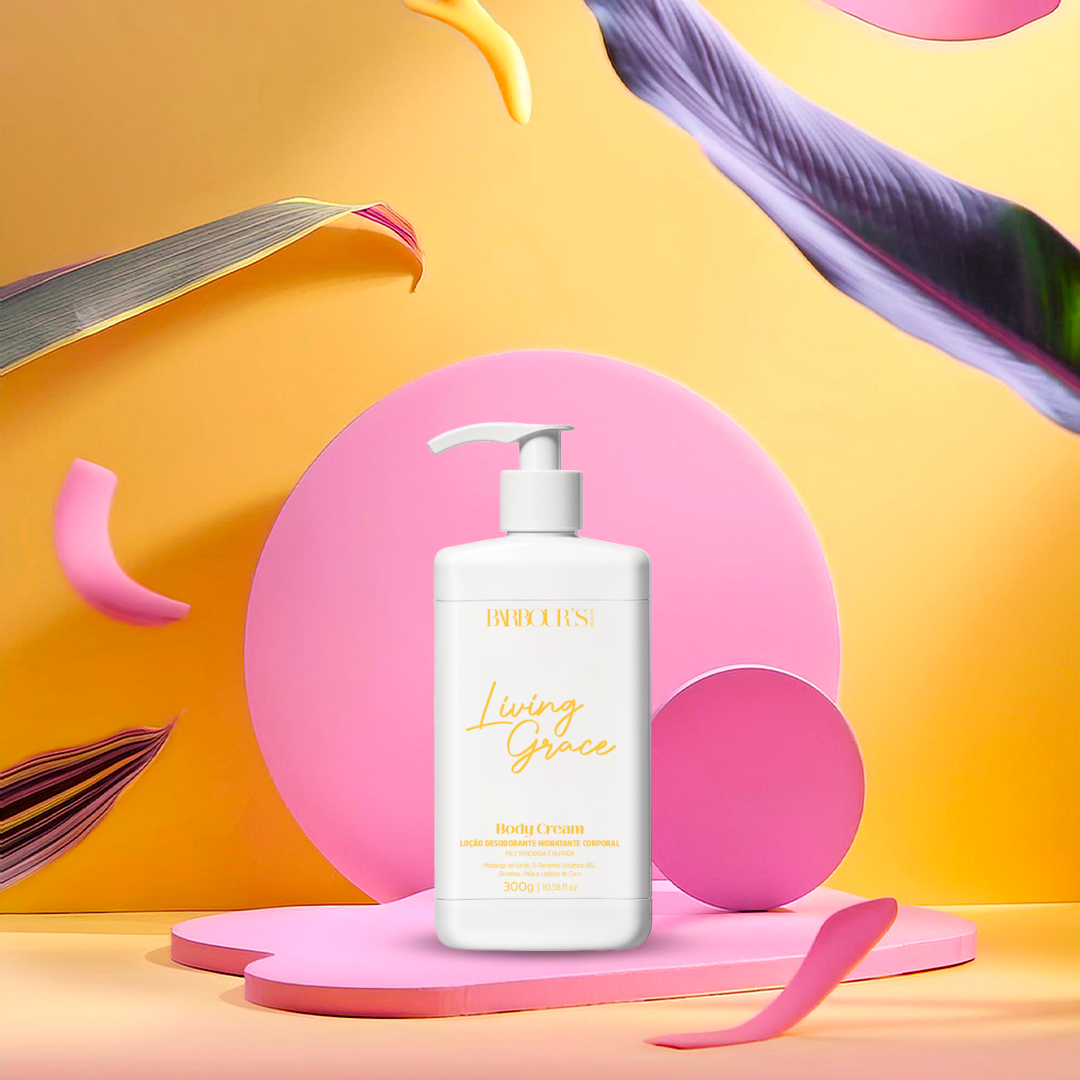 Body Cream Living Grace - Loção Desodorante Hidratante Corporal 300g