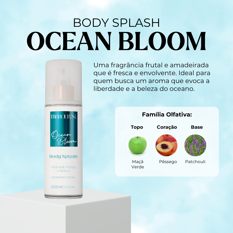 Body Splash Ocean Bloom Desodorante Colônia 200ml