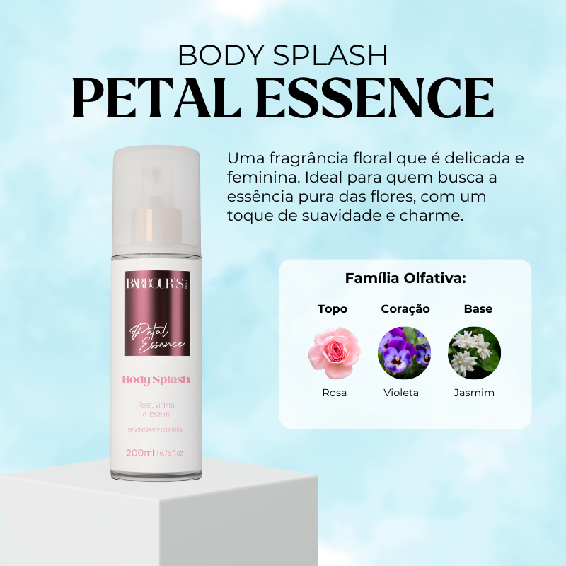 Body Splash Petal Essence Desodorante Colônia 200ml