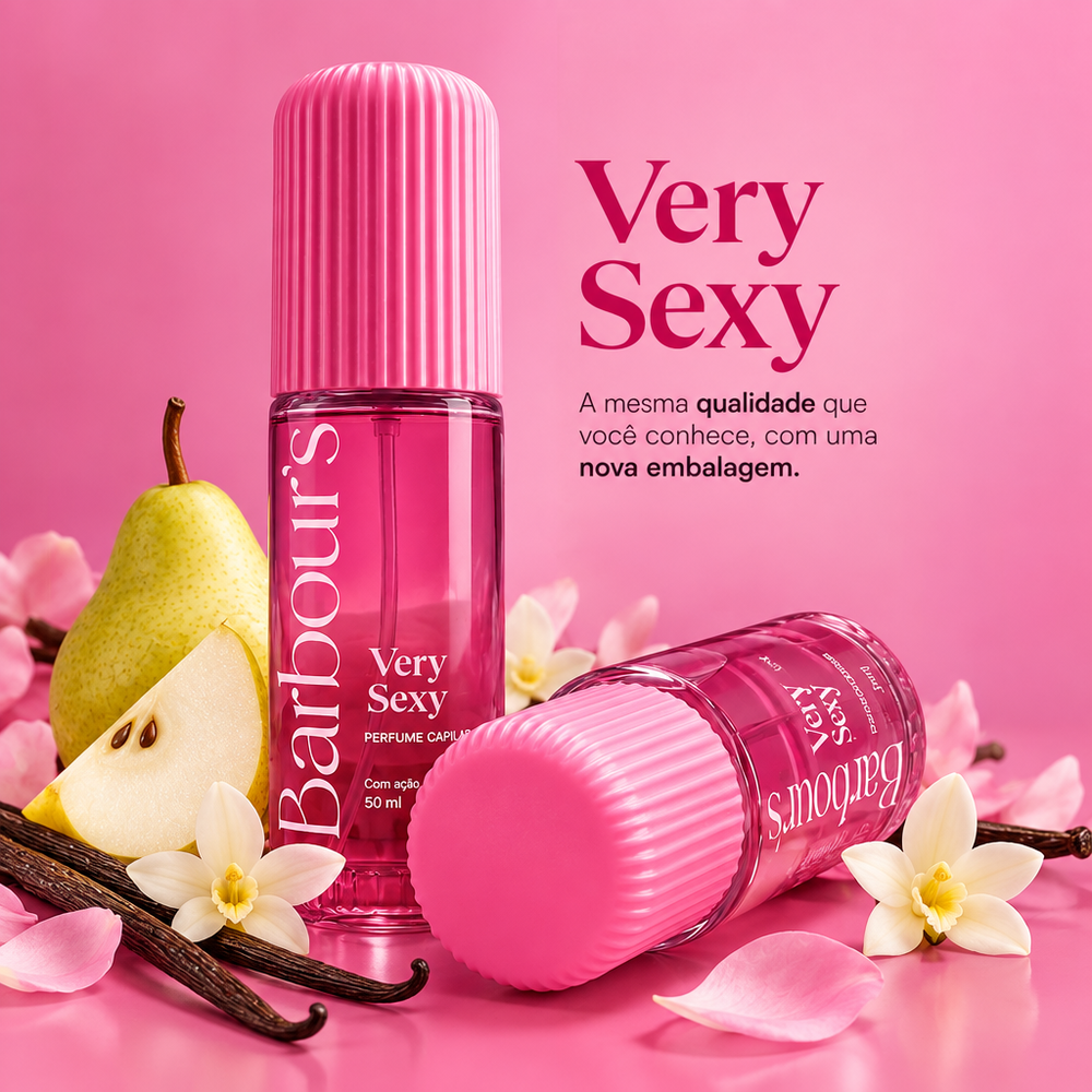 Perfume Capilar Barbour's Beauty — Very Sexy - nova embalagem, nova fórmula