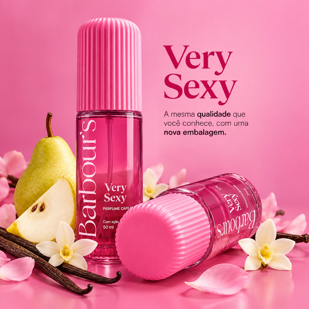 Perfume Capilar Barbour's Beauty — Very Sexy - nova embalagem, nova fórmula