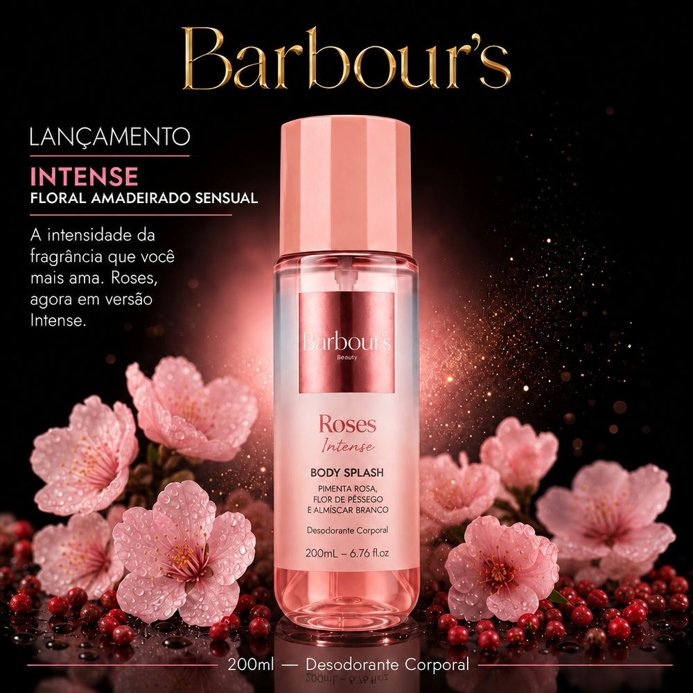 Linha Intense Body Splash Roses | Barbour's Beauty