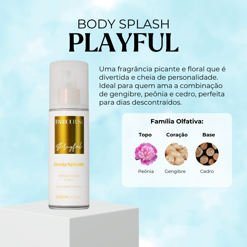 Body Splash Playful Desodorante Colônia 200ml