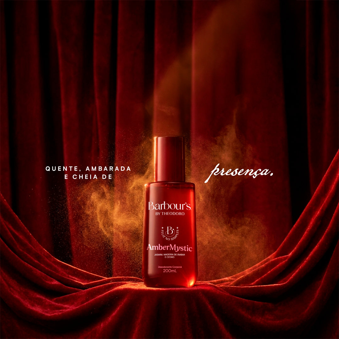 Body Splash Desodorante Corporal Amber Mystic Feliz no Simples Barbour’s by Theodoro 200ml