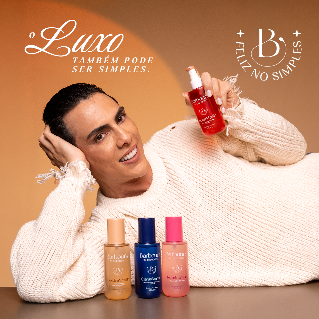 Body Splash Desodorante Corporal Amber Mystic Feliz no Simples Barbour’s by Theodoro 200ml