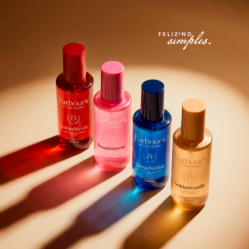 Body Splash Desodorante Corporal Amber Mystic Feliz no Simples Barbour’s by Theodoro 200ml
