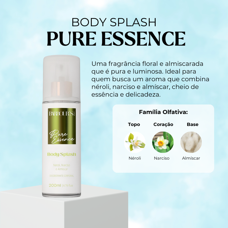 Body Splash Pure Essence Desodorante Colônia 200ml