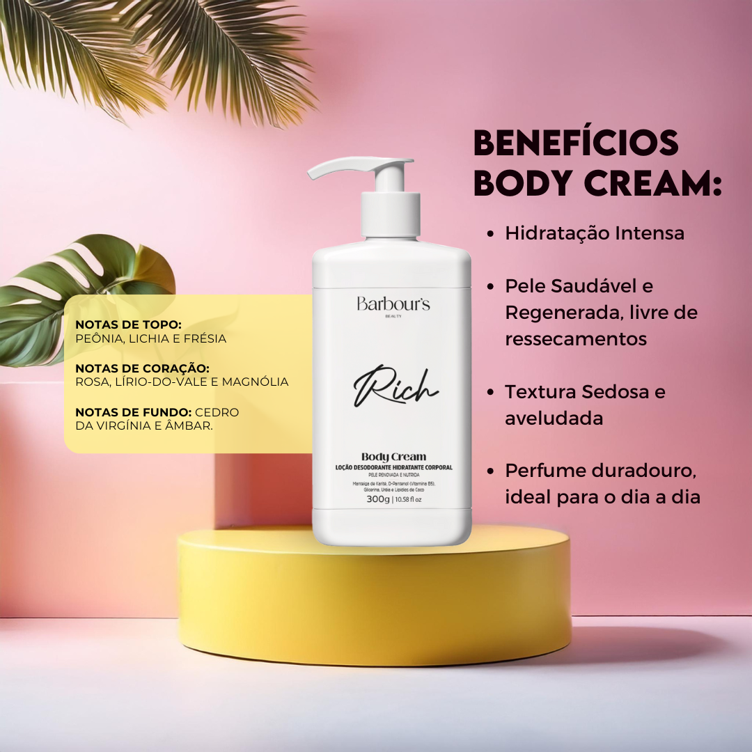 Body Cream Rich Desodorante Hidratante Corporal 300g