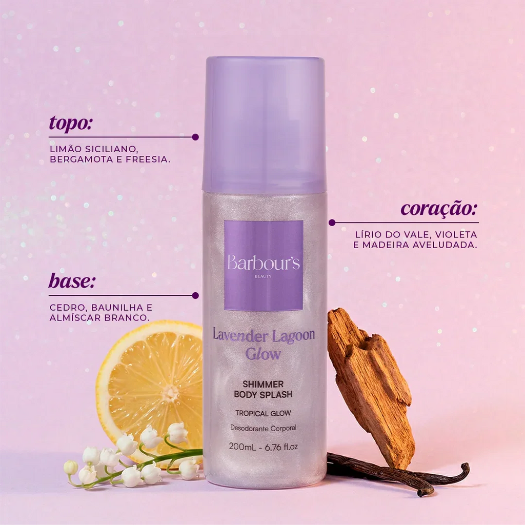 Shimmer Body Splash Lavender Lagoon Glow Desodorante Colônia 200ml