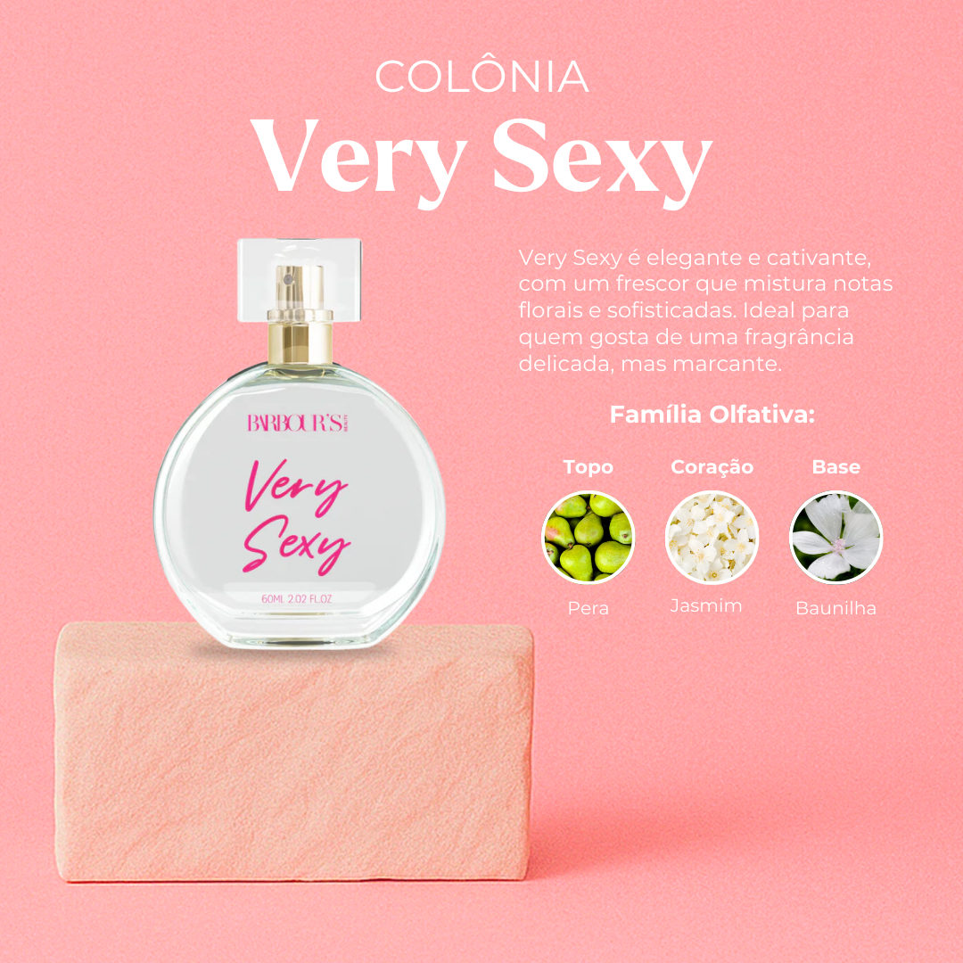 Kit Desodorante Colônia, Body Cream e Perfume Capilar Very Sexy