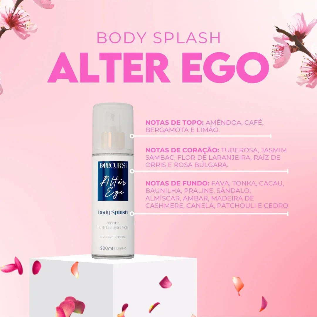 Kit 8 Body Splash Desodorante Colônia 200ml - Celestial Glow, Roses, Alter Ego, Living Grace, Affair, Flowers, My Sweet, Very Sexy