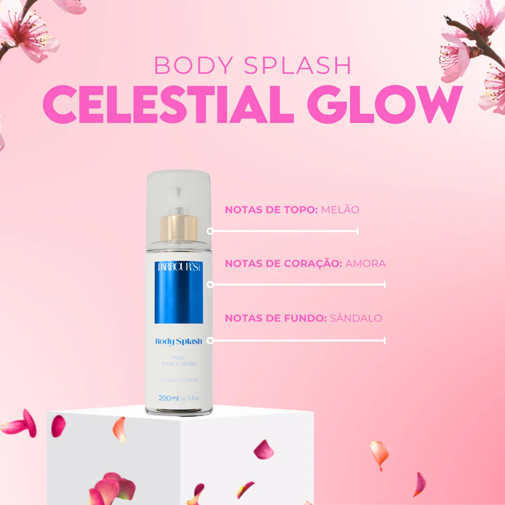 Kit Geleia Hidratante Desodorante + Body Splash Corporal Celestial Glow