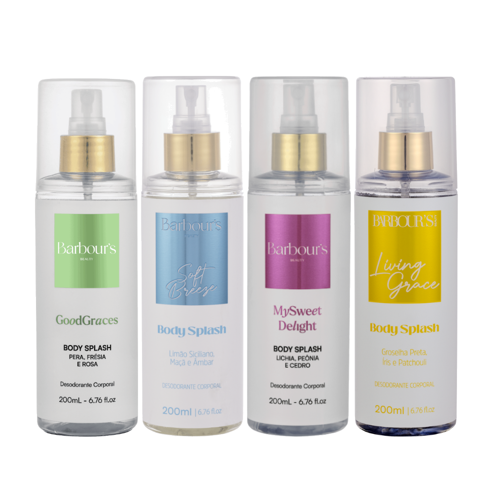 Kit 4 Body Splash Desodorante Colônia 200ml - Good Graces, Soft Breeze, My Sweet Delight e Living Grace