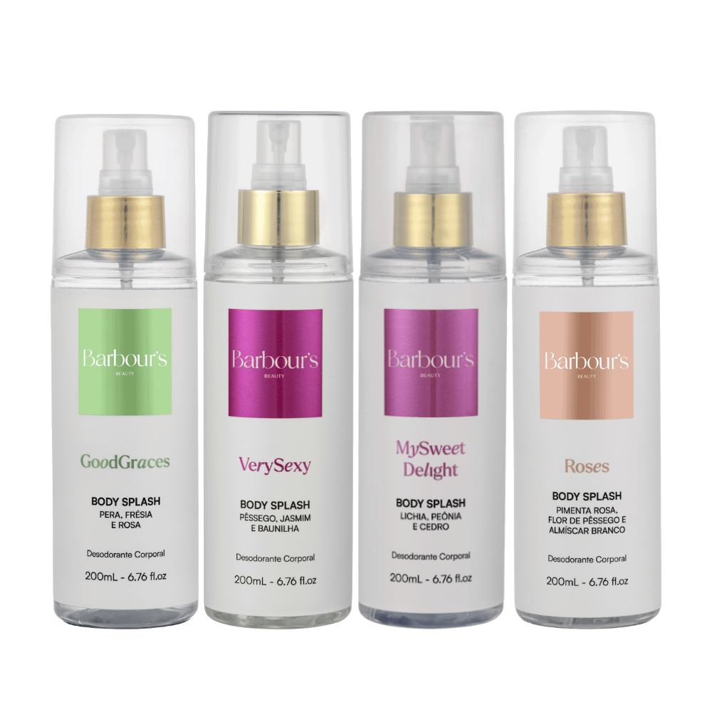 Kit 4 Body Splash - My Sweet Delight, Very Sexy, Good Graces e Roses