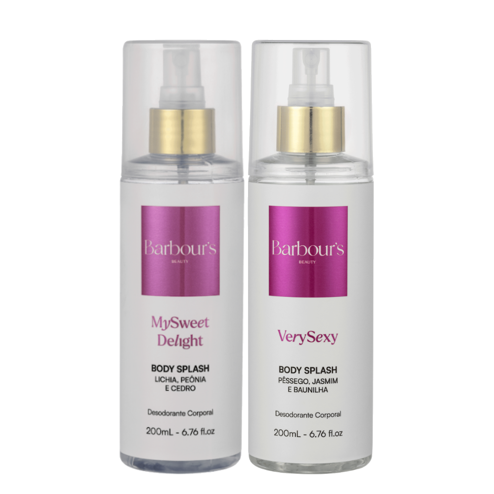 Kit 2 Body Splash Desodorante Colônia 200ml - My Sweet Delight e Very Sexy