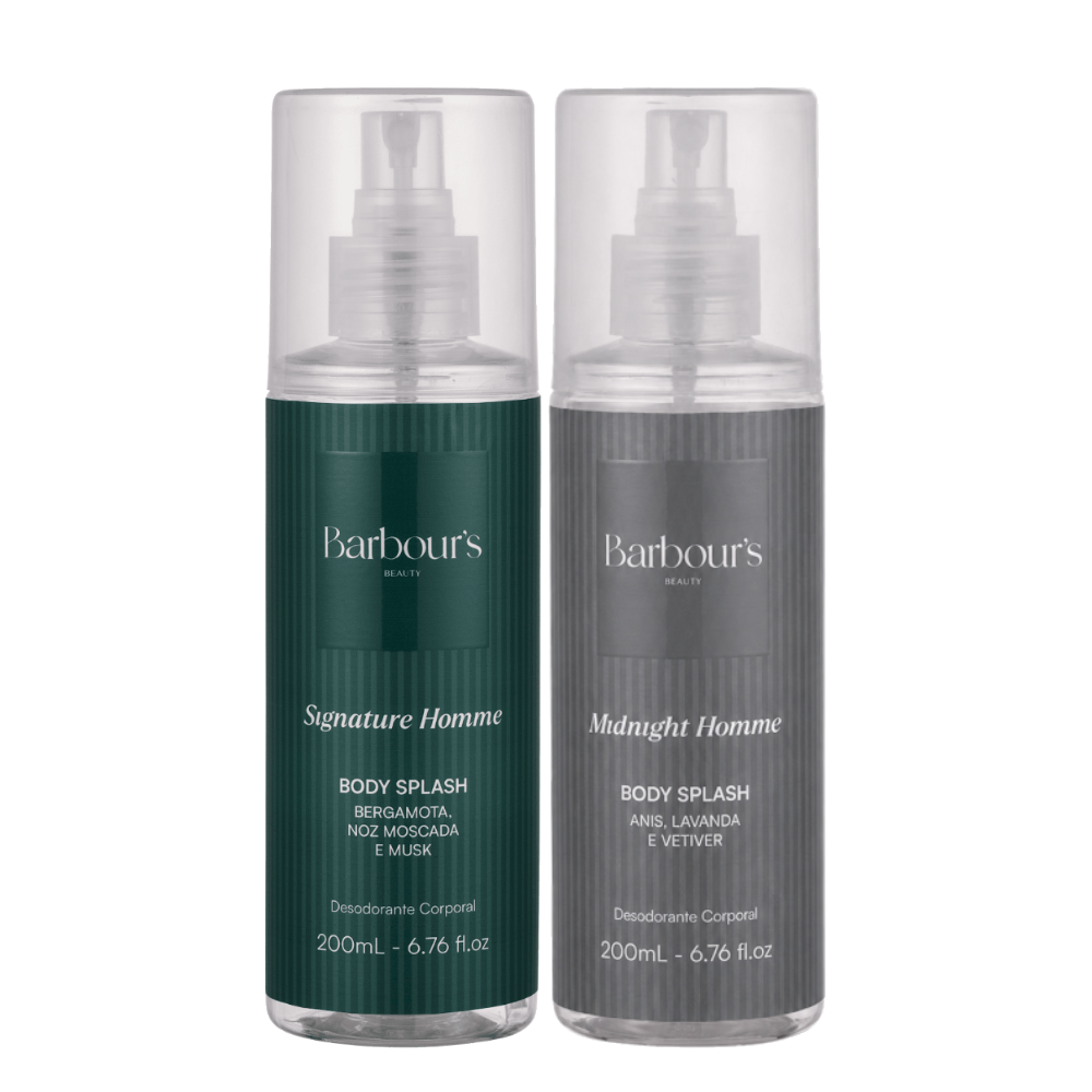 Kit 2 Body Splash Desodorante Colônia 200ml - Signature Homme e Midnight Homme