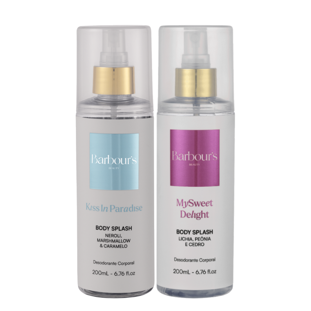 Kit 2 Body Splash Desodorante Colônia 200ml - Kiss in Paradise e My Sweet Delight