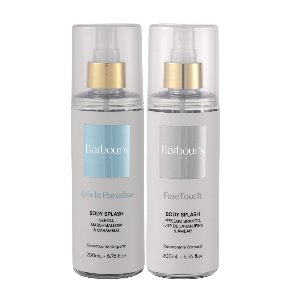 Kit 2 Body Splash Desodorante Colônia 200ml - Kiss in Paradise e Fine Touch