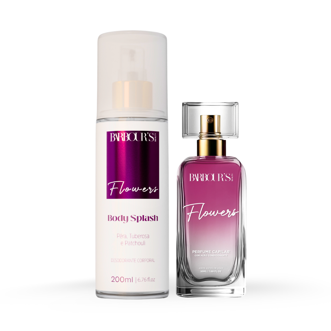 Kit Perfume de Cabelo e Body Splash - Flowers