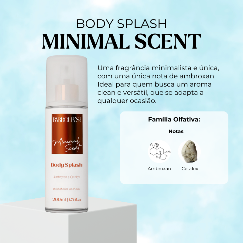 Body Splash Minimal Scent Desodorante Colônia 200ml