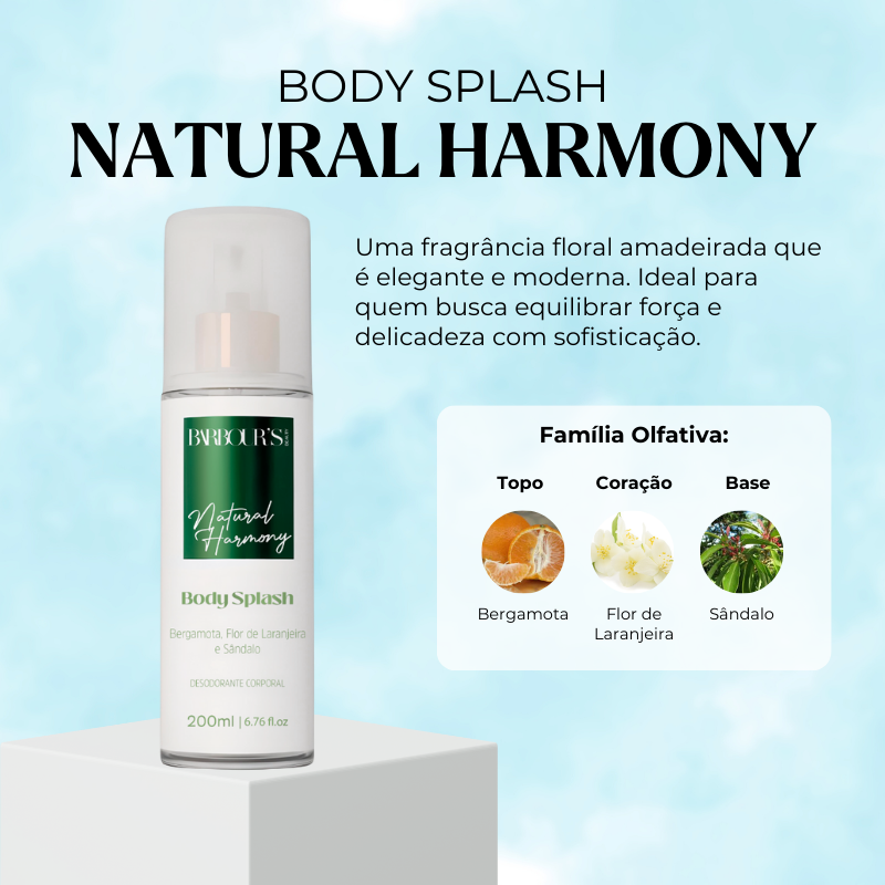 Body Splash Natural Harmony Desodorante Colônia 200ml