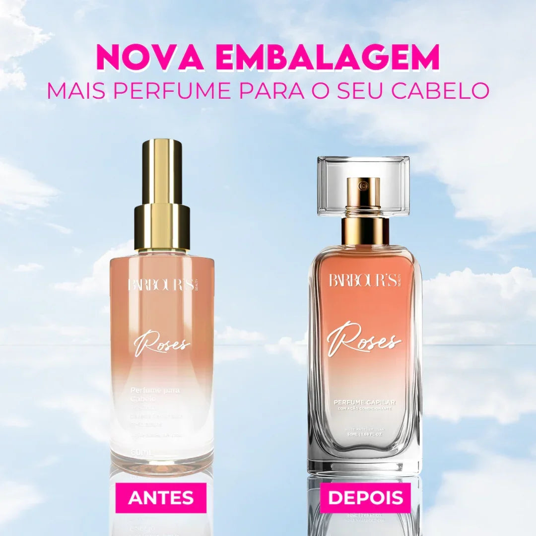 Perfume para cabelo / finalizador termoativo Roses
