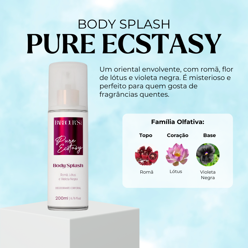 Body Splash Pure Ecstasy Desodorante Colônia 200ml