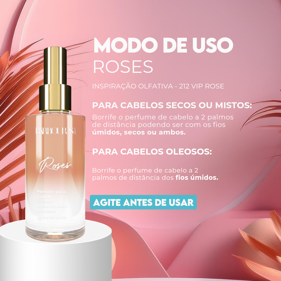 Kit Presenteável Perfume de Cabelo e Body Splash - Roses